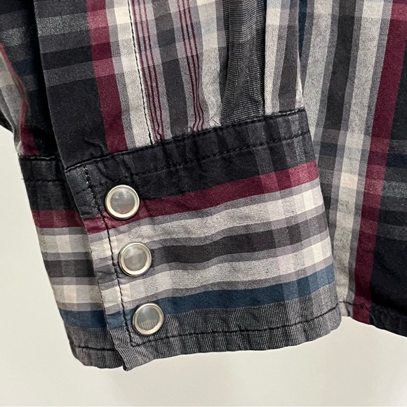 Levi’s Authentic Western Wear - vintage LVC - snaps plaid shirt - rare Delnap - Picture 5 of 10